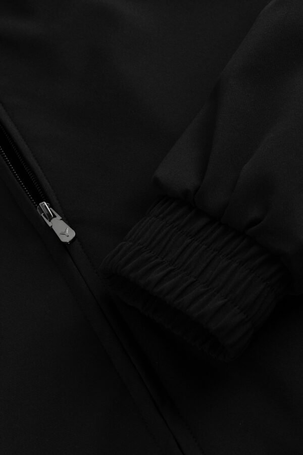 Deep Black Hooded Tech Vest