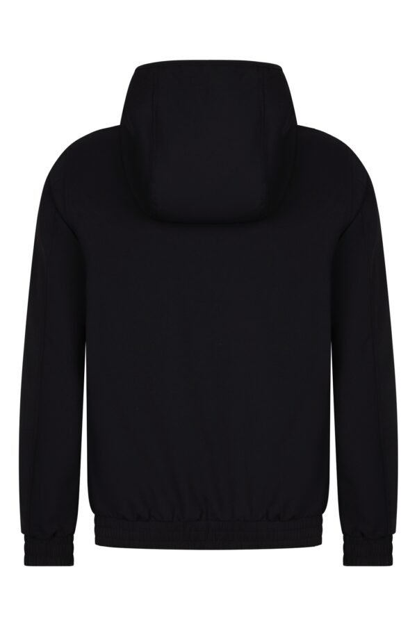 Deep Black Hooded Tech Vest