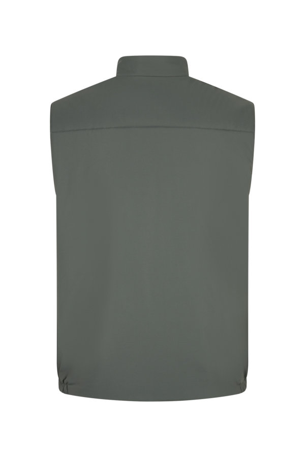 Olive Grey and light beige reverseble body warmer