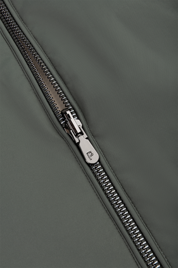 Olive Grey and light beige reverseble body warmer