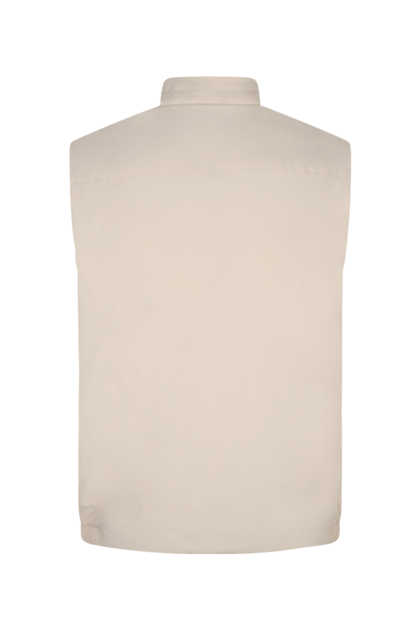 Olive Grey and light beige reverseble body warmer