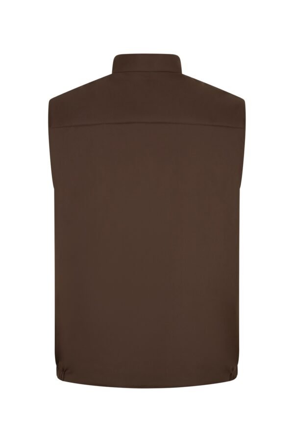 Brown beige reverseble body warmer