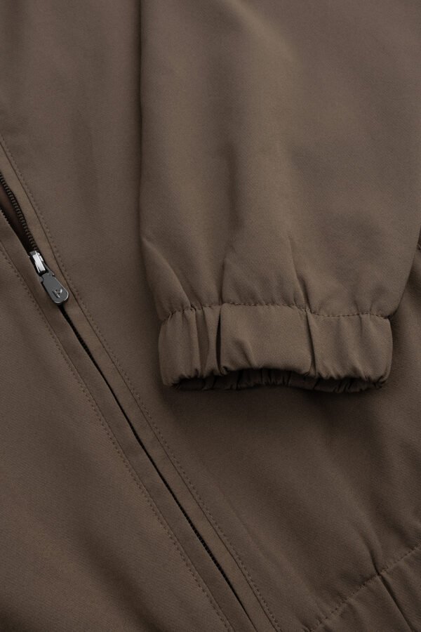 Brown Hooded Tech Vest
