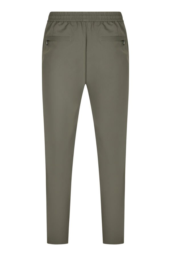 Olive Green Refined Trousers