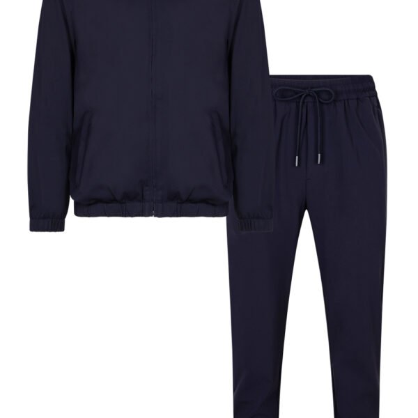 Navy Hooded Techsuit