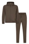 Taupe Brown Hooded Techsuit