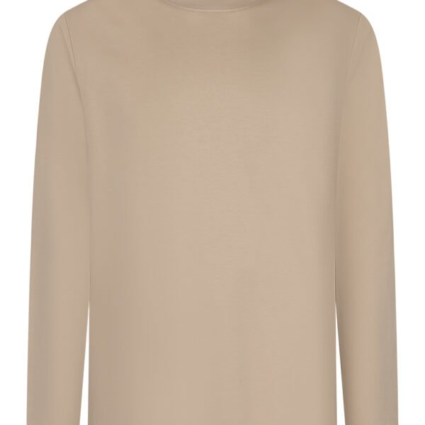 Beige Long Sleeve Sheen Shirt
