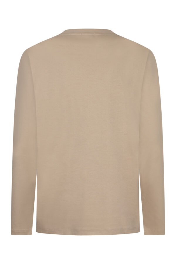 Beige Long Sleeve Sheen Shirt