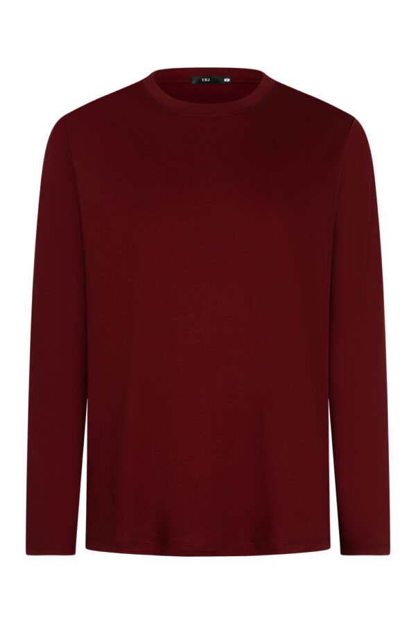 Burgundy Sheen Long Sleeve Shirt