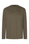 Olive Green Sheen Long Sleeve Shirt