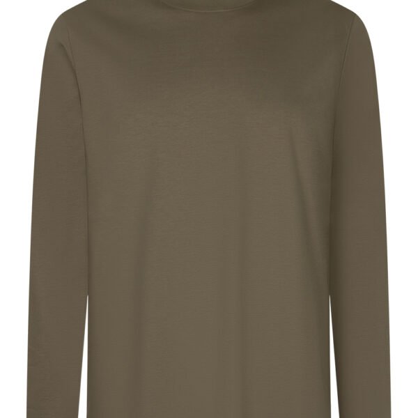 Olive Green Sheen Long Sleeve Shirt