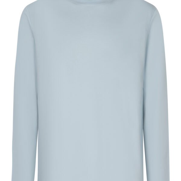 Baby Blue Sheen Long Sleeve Shirt
