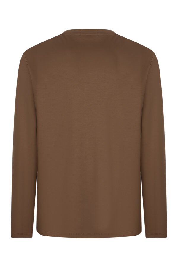 Taupe Brown Sheen Long Sleeve Shirt