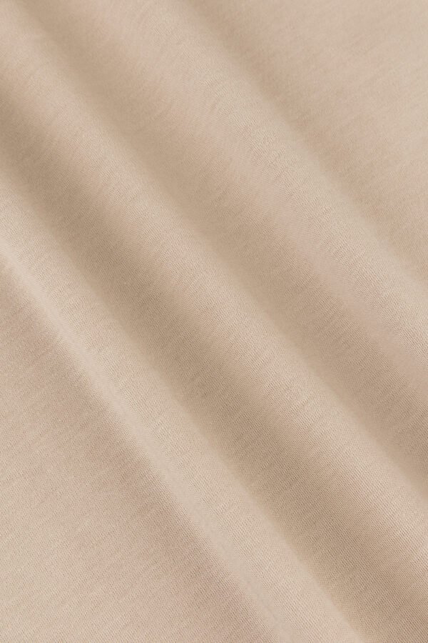 Beige Sheen Sleeve Shirt